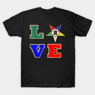Oes Love Sister Order Of The Eastern Star Parents Christmas T-Shirt